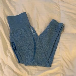 READ gymshark blue leggings size medium high waist